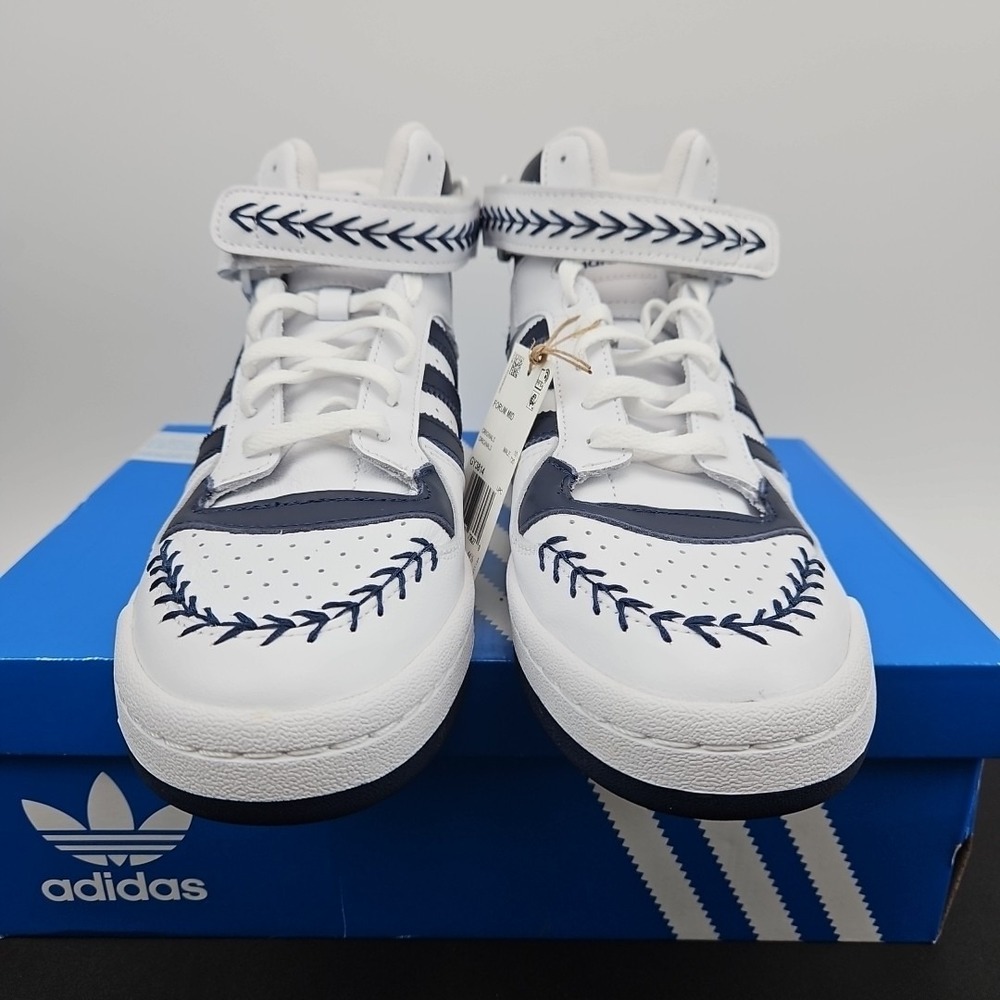adidas Forum Mid Shoes Aaron Judge White Blue GY3814 Men's Size 10.5 New - Picture 5 of 9